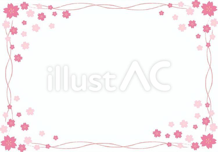 桜フレーム 桜,フレーム,春のイラスト素材