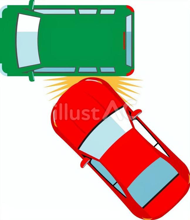 交通事故 交通事故,接触,車のイラスト素材