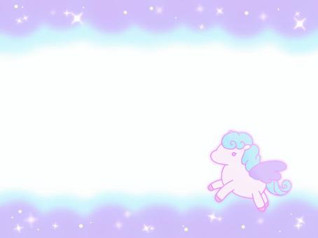 ペガサスの背景素材 ペガサス,馬,可愛い,素材,翼,天馬,動画背景,背景,壁紙,枠のイラスト素材