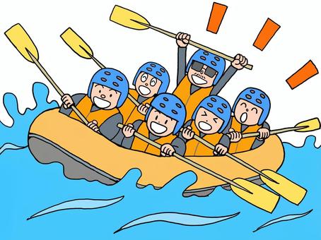 Illustration, rafting, chuan, wong, 