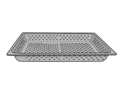 スチコン用穴あきバット バット,スチコン,穴あき,ステンレス,給食,厨房,調理,調理器具,厨房機器,下ごしらえのイラスト素材