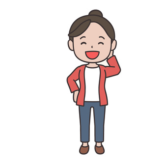 照れる人 照れる,困る,赤面,苦笑い,謙遜,女性,スーツ,ビジネス,会社員のイラスト素材