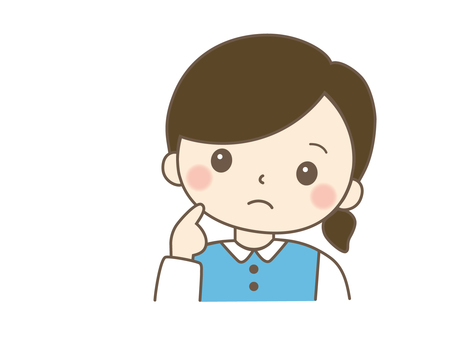 考える女性 考える女性 女性,女の子,考える,はてな,悩む,謎,疑問,クエスチョン,不安,トラブルのイラスト素材