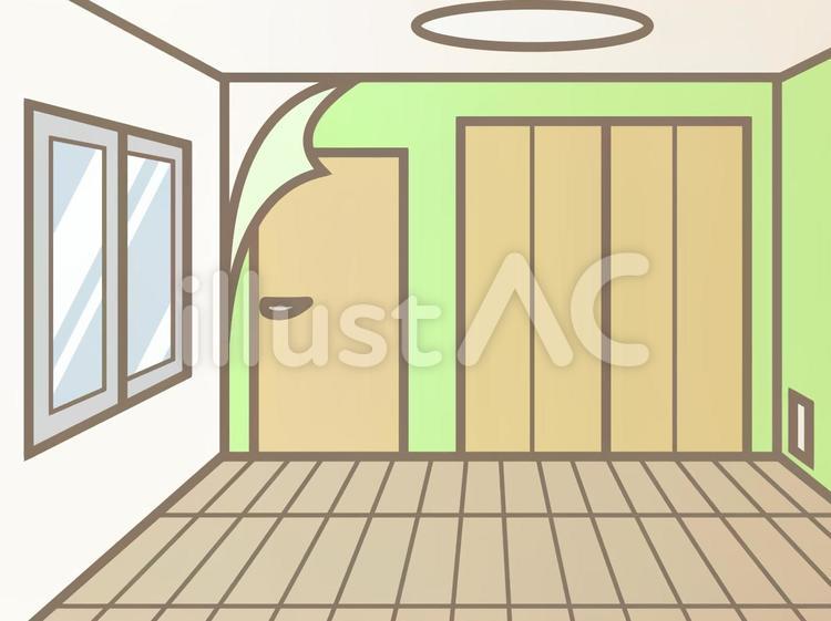 集合住宅の洋室-壁紙210330 フローリング,壁紙,張り替えのイラスト素材