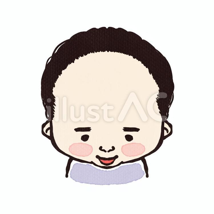 薄毛　タイプ別　A型ー2 薄毛,a型,ステージのイラスト素材