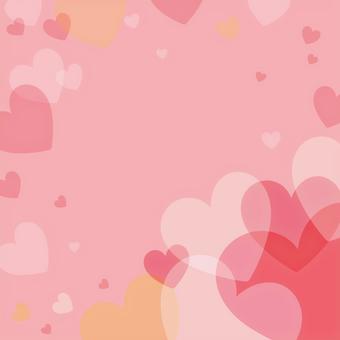 バレンタインのハートの背景 正方形 赤 バレンタイン,背景,フレーム,ハート,赤,正方形,枠,飾り枠,2月,手描きのイラスト素材