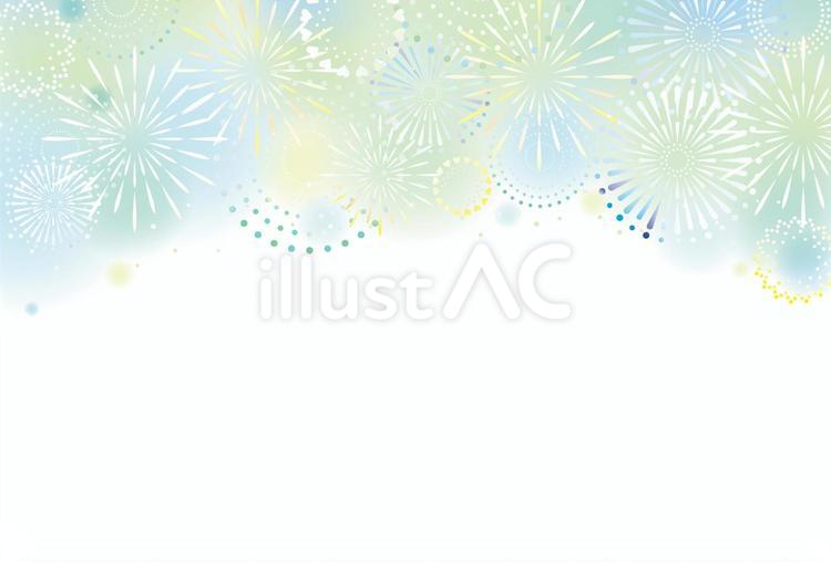 花火の暑中見舞い葉書横3　文字なし 花火,花火大会,打ち上げ花火のイラスト素材