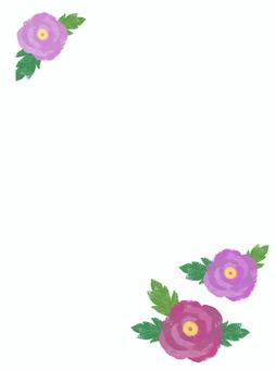 牡丹 B 牡丹,シンプル,赤,ピンク,紫,グリーン,きれい,レターのイラスト素材