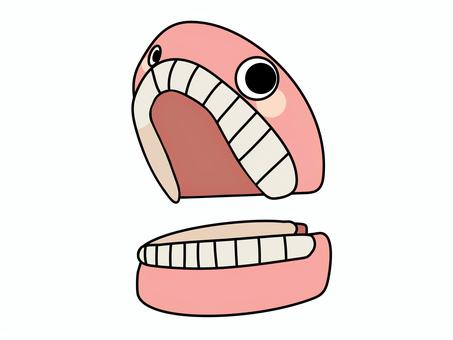 入れ歯のマスコットキャラクター 入れ歯,歯,マスコット,義歯,キャラクター,デフォルメ,かわいい,歯科,歯医者,イラストのイラスト素材