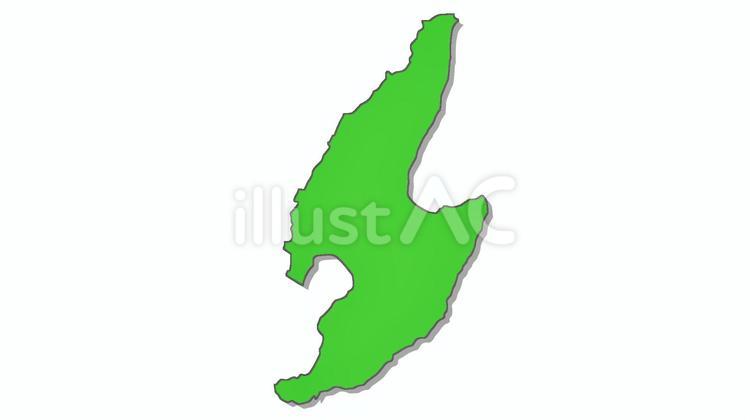 島の地図　佐渡島② 佐渡島,地図,新潟のイラスト素材