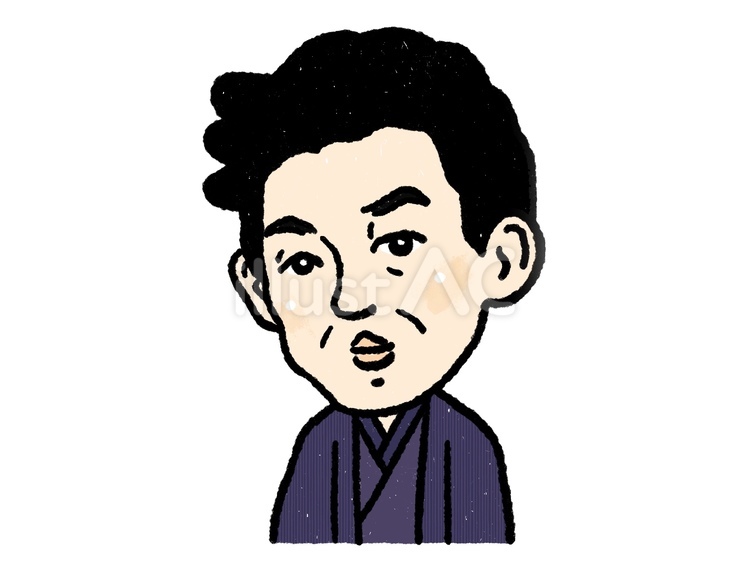 小林多喜二 小林多喜二,似顔絵,肖像画のイラスト素材