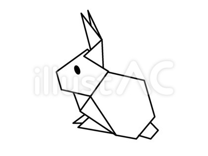 うさぎ(折り紙風)