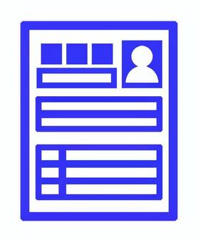 履歴書アイコン 履歴書,就職活動,就活,シンプル,個人情報,書類,証明写真,履歴,データ,挿絵のイラスト素材