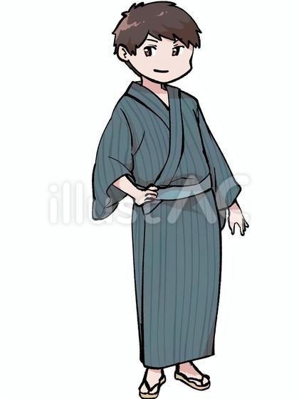 浴衣姿のイラスト