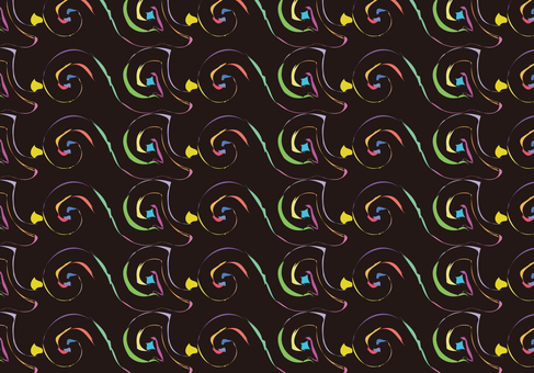 サイケデリックなぐにゃぐにゃパターン葉書