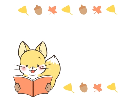 Fox reading (frame ver), , JPG and PNG