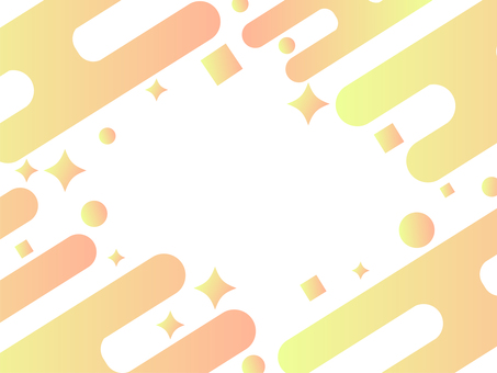 ポップなグラデメンフィス背景 オレンジ 背景,メンフィス,グラデーション,フレーム,幾何学,かわいい,ポップ,オレンジ,黄色,キラキラのイラスト素材