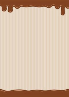 チョコレートとストライプ柄の背景素材 チョコレートとストライプ柄の背景素材 バレンタイン,背景,フレーム,チョコレート,チョコ,バレンタインデー,溶けた,パターン,手描き,おしゃれのイラスト素材