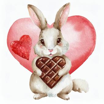 rabbit with heart, , JPG