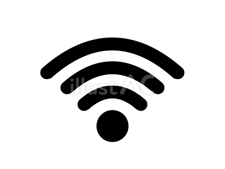 Wi-Fiマークのイラスト素材 wiーfi,ワイファイ,通信のイラスト素材