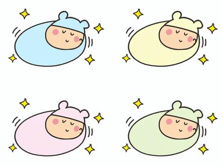 Illustration, baby, sleep, heartwarming, 