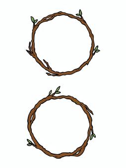 木の枝の丸フレーム①