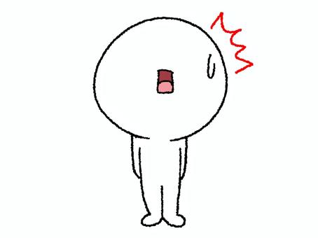 はぐれたイラスト シルエット,逸れる,迷子,ぼっち,気付き,汗,リアクション,pop調,手描き,挿絵のイラスト素材
