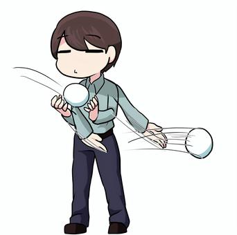 受け流す男性 人物,生活,全身,男性,受け取る,流す,無関心,素材のイラスト素材