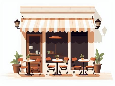 Illustration, cafe, a coffee shop, coffee, 