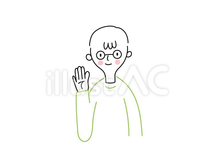 挨拶 挨拶,自己紹介,手のイラスト素材