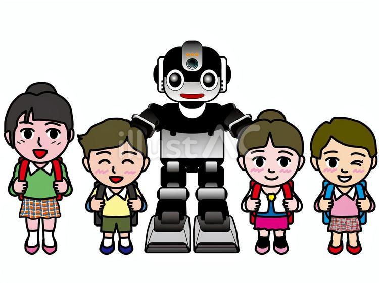 壱A:通年のAIロボ先生と小学校生活 ロボット,ai,先生のイラスト素材