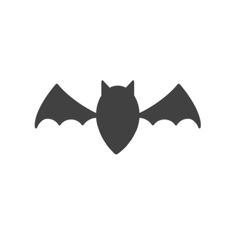 コウモリ（グレー） コウモリ,黒,翼,動物,ハロウィン,夜,シンプル,羽根,手書き,かわいいのイラスト素材