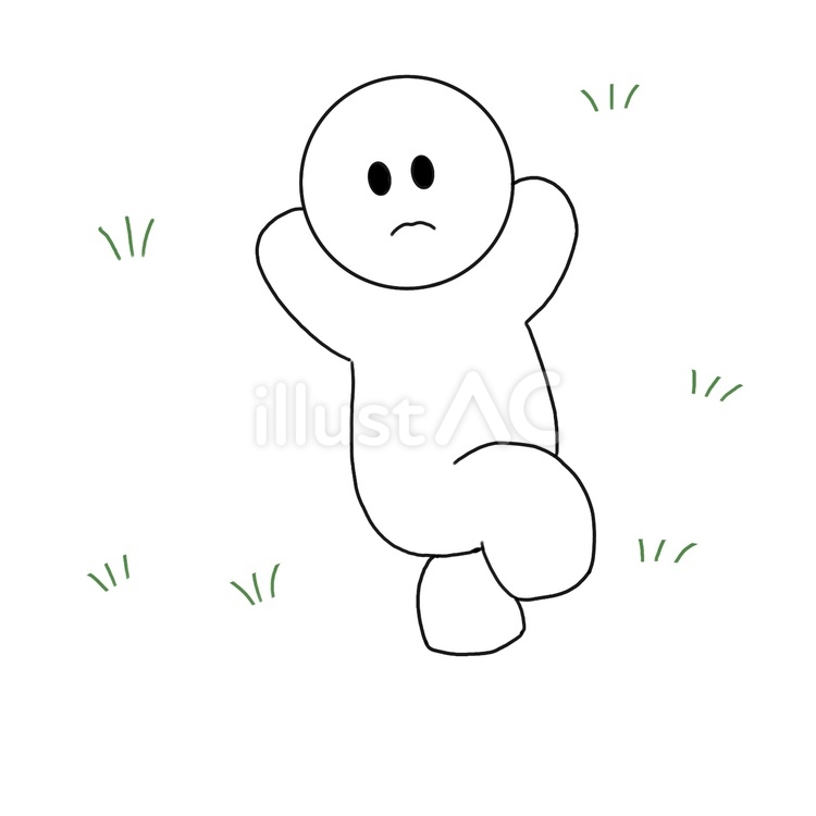 寝転びながら空を見上げる人 人,棒人間,人物のイラスト素材