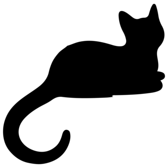 Free cut picture material/cat silhouette, , JPG, PNG and AI