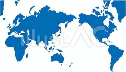 ミラー図法世界地図-単純化