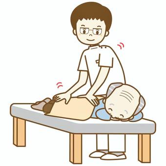 マッサージ8 整体,病院,医者,マッサージ,医療,医療機関,クリニック,男性,仕事,接骨院のイラスト素材