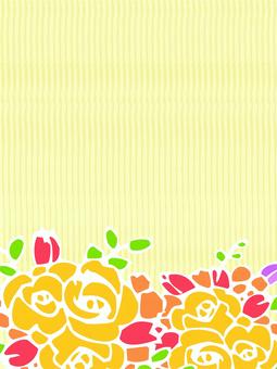 Illustration, rose, background, yellow, 