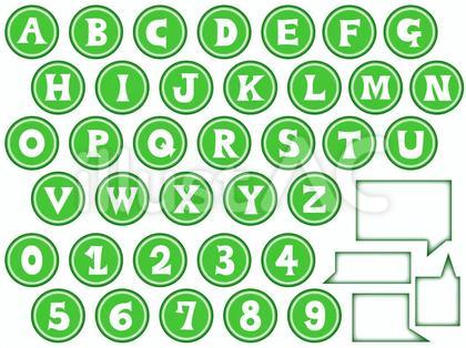 吹き出し 数字 アルファベット