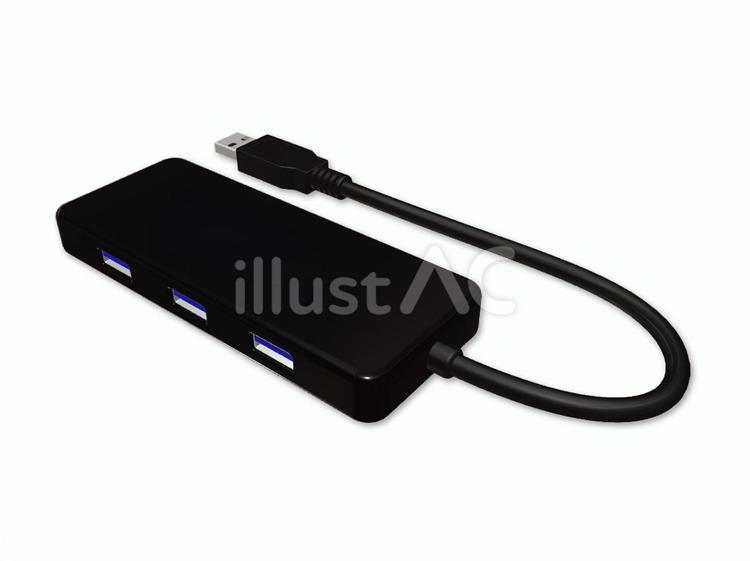 USBハブ usbハブ,usb,usbポートのイラスト素材