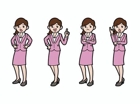 ビジネスパーソン２ ビジネスパーソン,ビジネスウーマン,ビジネスシーン,感情,動作,表情,困る,悩む,やる気,元気のイラスト素材