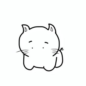 悲しい猫 猫,ねこ,悲しい,落ち込む,動物,獣のイラスト素材