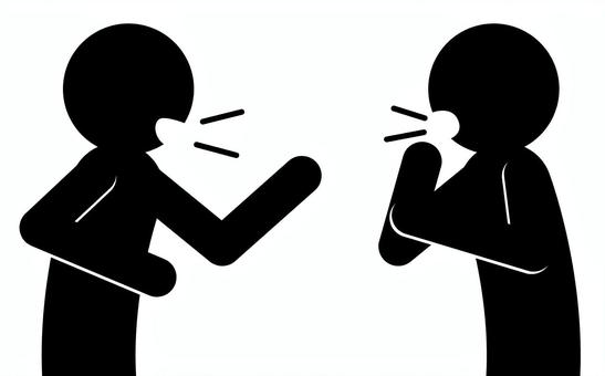 会話ピクトグラム 会話,討論,身振り手振り,話す,話し合い,人物,ピクトグラムのイラスト素材