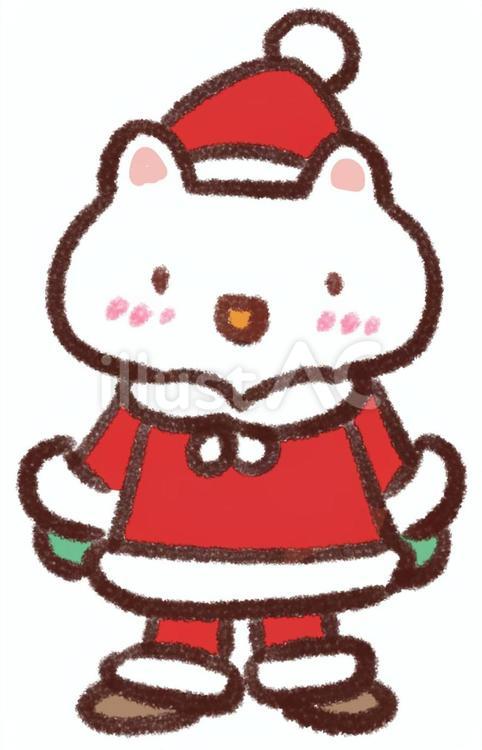 かわいいサンタさん サンタクロース,動物,擬人化のイラスト素材