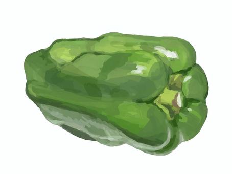 リアルすぎないピーマン 食べ物,野菜,ピーマン,緑黄色野菜,夏野菜のイラスト素材
