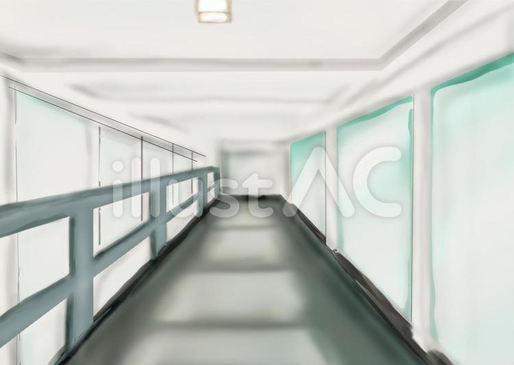 オフィスの廊下 オフィス,廊下,室内のイラスト素材