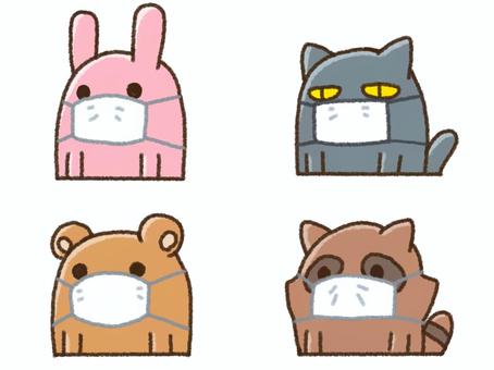 マスクアニマルズ マスクアニマルズ マスク,動物,アニマルのイラスト素材