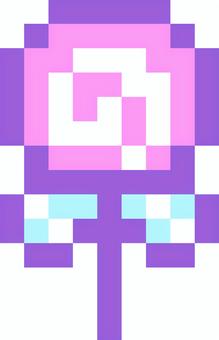 ドット絵のロリポップ ロリポップ,飴,キャンディ,リボン,お菓子,スイーツ,ゆめかわいい,かわいい,ポップ,ファンシーのイラスト素材