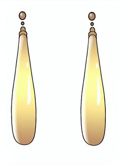 ピアス ピアス,イヤリング,アクセサリー,ゴールド,長いのイラスト素材