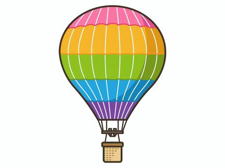 気球_03 気球,熱気球,バルーン,乗り物,空,旅,空中,飛行,飛行船,観光のイラスト素材