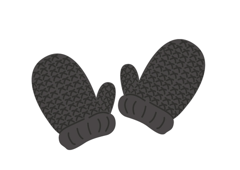 手袋 手袋,冬,温かい,グローブ,ミトン,防寒具,暖かい,もこもこ,冬小物,寒さ対策のイラスト素材